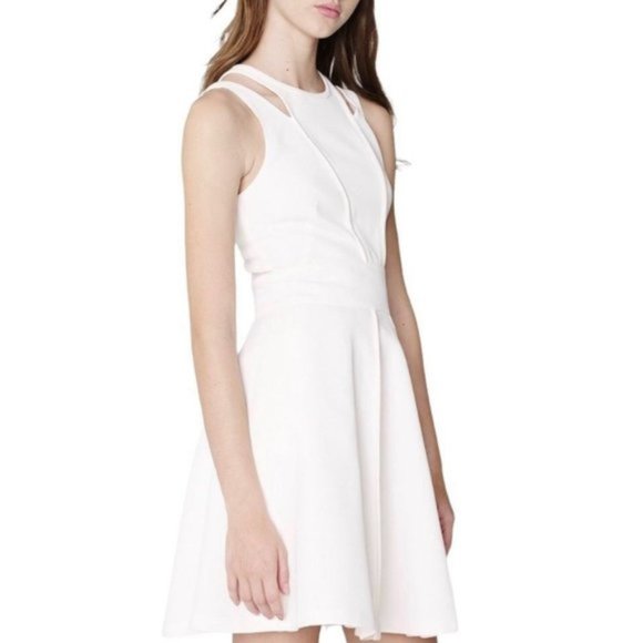 Armani Exchange White Fit & Flare Dress Sz.8 - Picture 1 of 14